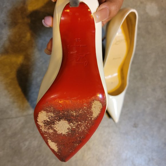 Christian Louboutin-Kate Nappa Pumps-Biaco - Picture 6 of 7